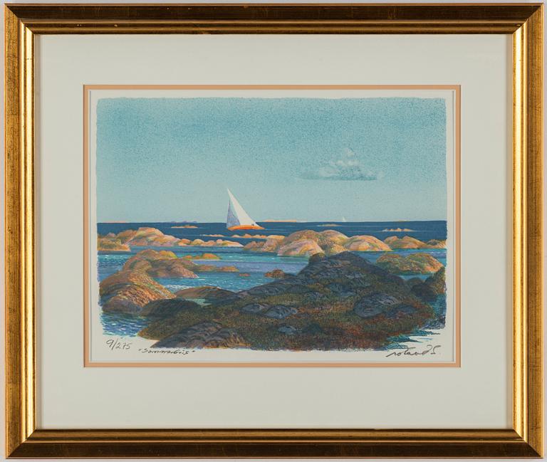ROLAND SVENSSON, colour lithograph, signed and no. 9/275.