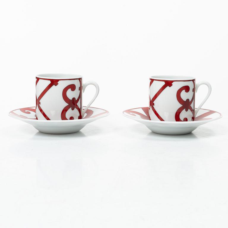 Hermès, Cup with saucer, 2 pcs, porcelain, "Balcon du Guadalquivir".