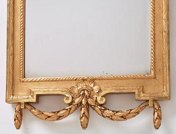 SPEGEL, av Per Westin (bildhuggare och spegelmakare i Stockholm från 1776). Gustaviansk.