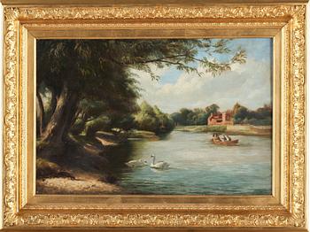 OKÄND KONSTNÄR, olja på duk, England, 1800-tal.