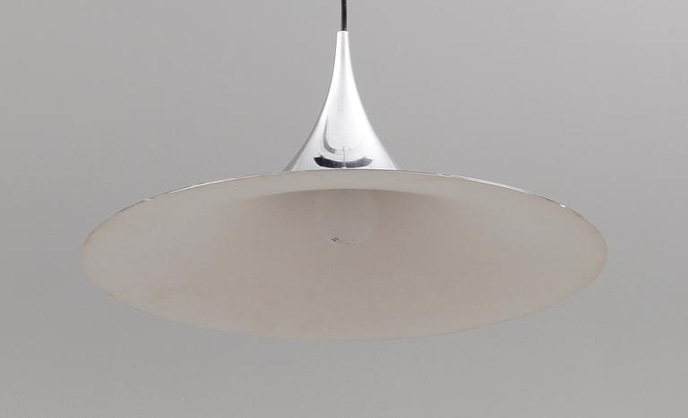 TAKLAMPA, "semipendel", Claus Bonderup, Lyfa, 1900-talets andra hälft. Höjd ca 25 cm.