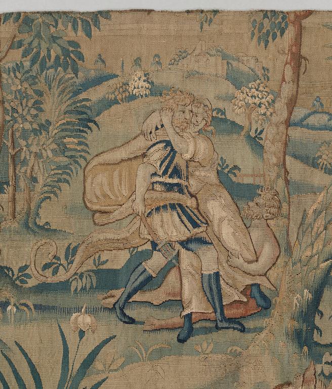 TAPESTRY, tapestry weave. Flanders 16th century. 177 x 330 cm.