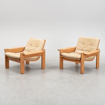 Yngve Ekström, fåtöljer, ett par, ur serien "Kontra", Swedese Möbler AB, 1960/70-tal.