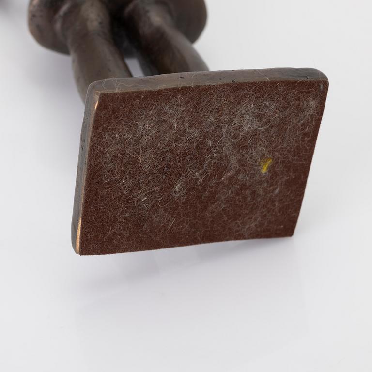 Lisa Larson, skulptur "Tonårsflickan", brons, Scandia Present, ca 1978, nr 611.