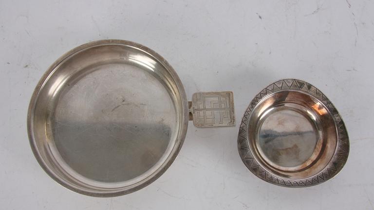 SKÅLFAT MED HÄNKEL, silver W.A Bolin, ASKFAT, silver, G.A.B.
