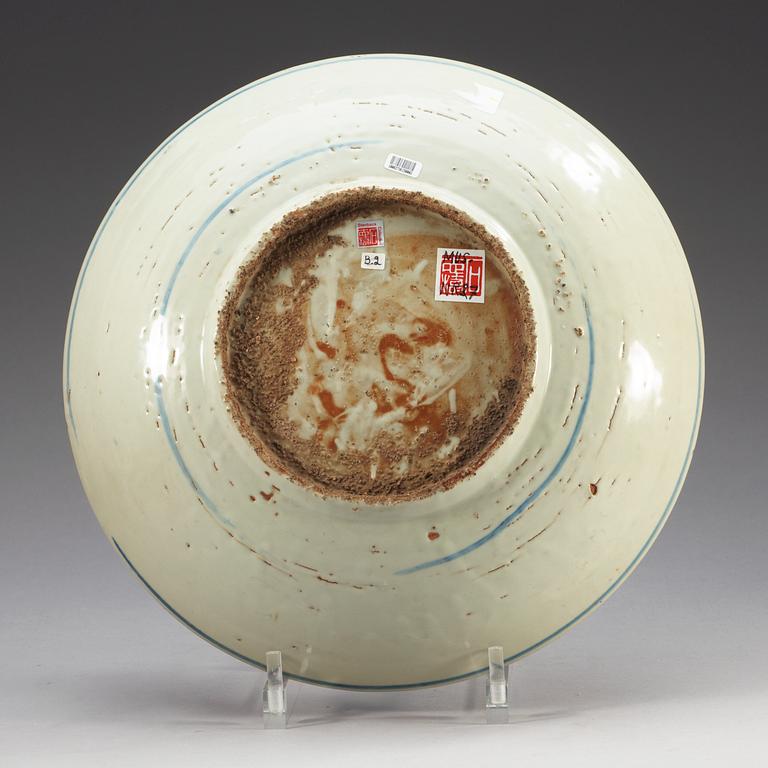 FAT, porslin. Swatow, Ming dynastin (1368-1644).