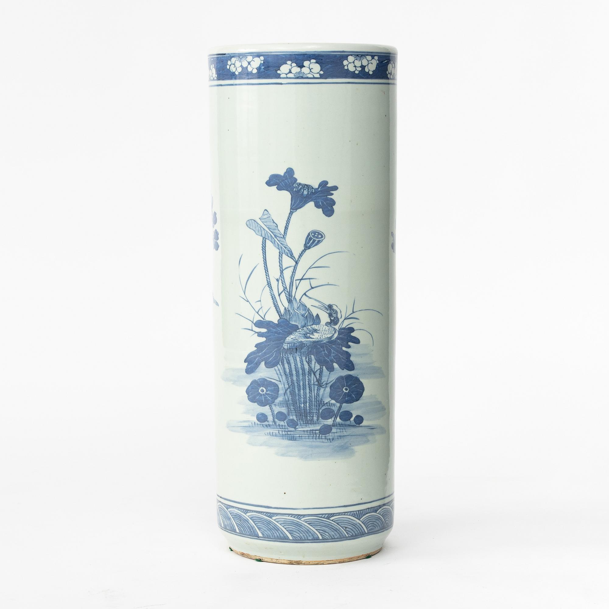 Paraplyställ, porslin, Kina, 1900-tal.