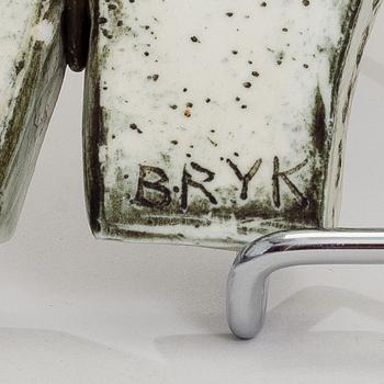 RUT BRYK, KERAMIKRELIEF. Mor och barn. Sign. Bryk.  Arabia, 1950-talets mitt.