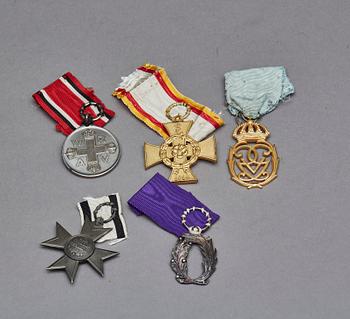 MEDALJER, 5 st, Tyskland, Sverige.