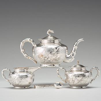 A Chinese silver tea set, early 20th Century.