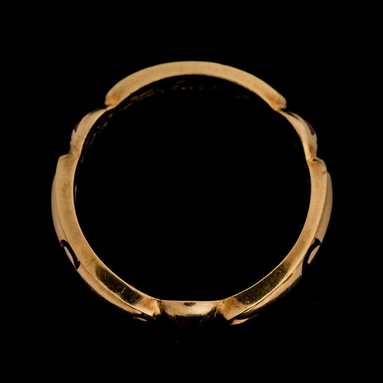 RING, 18K guld, Guastav Dahlgren, Malmö 1970. Vikt ca 9,5 gram.