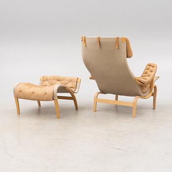 Bruno Mathsson, armchair with footstool, "Pernilla", Dux.