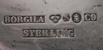 LJUSSTAKE, sterling silver, Atelier Borgila Stockholm 1953. Vikt ca 250 gram.