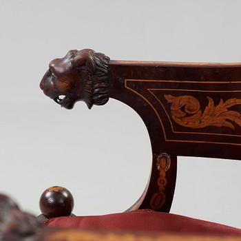 KARMSTOL. Empire, 1800-tal.