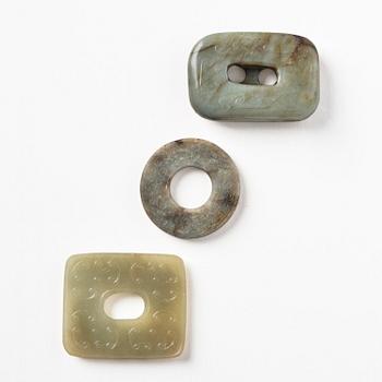 Objekt, tre stycken, sten. Qing dynasty.