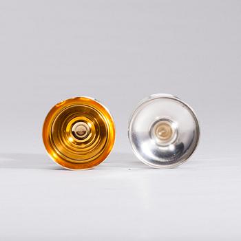 BÄGARE, 6 st, sterling silver, Sovjetunionen, finska kontrollstämplar 1988. Vikt 266 g.