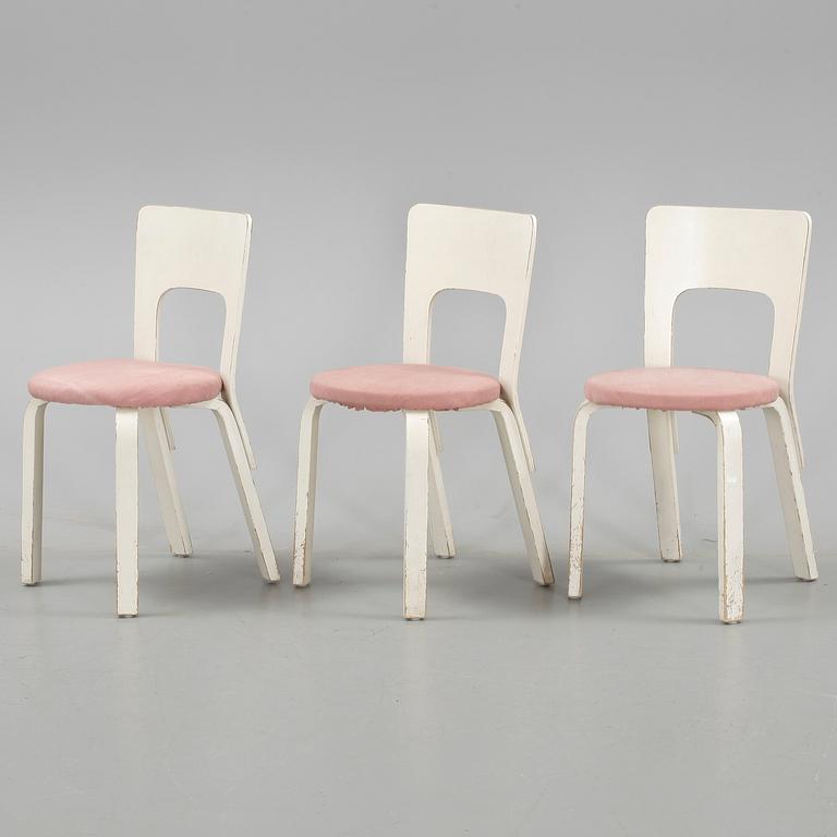 STOLAR, 3 st, modell 66, Alvar Aalto, Artek.