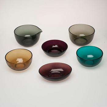 SERVISDELAR, 20 st, glas, Kaj Franck, 1950-70-tal.