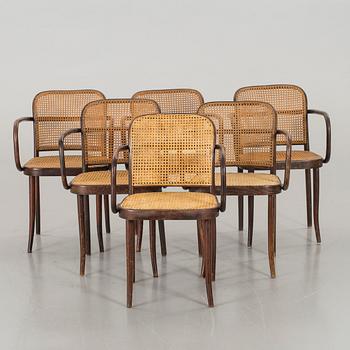 SIX LIGNA ARMCHAIRS.