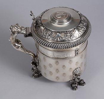 DRYCKESKANNA, silver, CG Hallberg, Stockholm 1916. SSS, Vandringspris. Vikt ca 1800g.