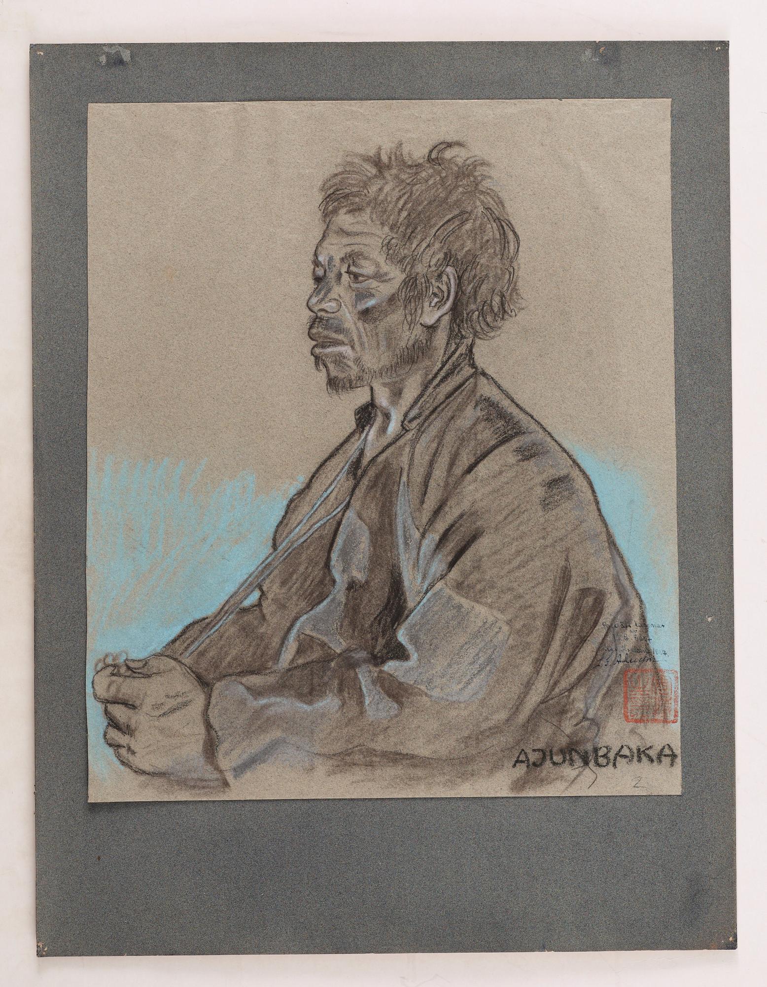 A set of 39 pastels by Vivian Dorf, from Johan Gunnar Andersson's last expedition to China and Tibet 1936-1938.