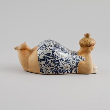 FIGURIN, stengods, Lisa Larson, signerad, Gustavsberg, 1900-talets tredje kvartal.