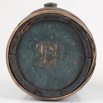 A set of three brandy kegs from Hälsingland, Sweden, 19th century.