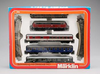 TÅGSATS, Märklin H0, "Snälltåg med skenor", 1900-talets andra hälft.