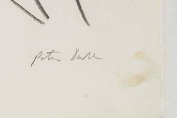 Peter Dahl, pencil drawing, signed.