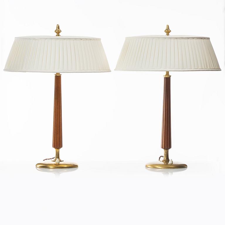 Bertil Brisborg, a pair of table lamps model "32929", Nordiska Kompaniet 1950s.
