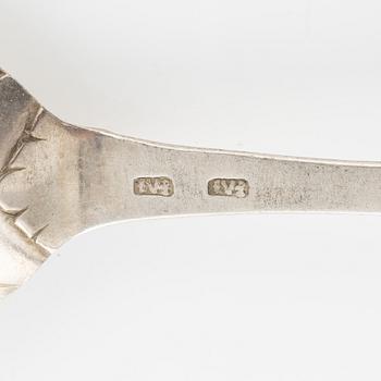 A set of twenty North-European silver rococo spoons, maker's mark IVH possibly for Jacob von Herberg .
