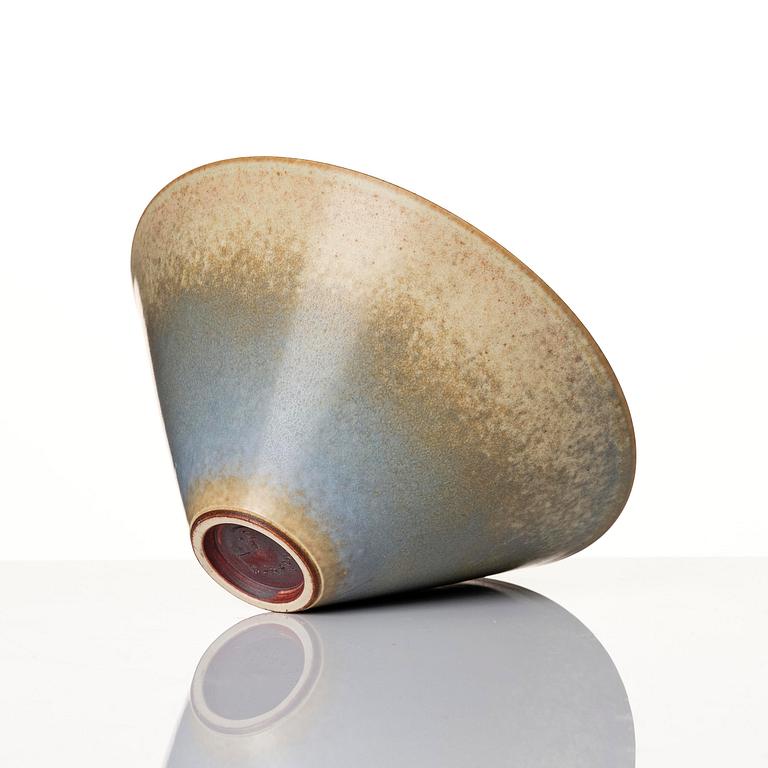 Berndt Friberg, a set of two stoneware vases and a bowl, Gustavsbergs Studio 1955-66.