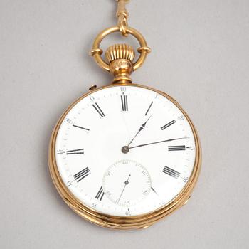 FICKUR och KEDJA, 18k guld. 1900-talets första hälft.