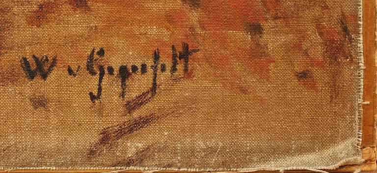 WILHELM VON GEGERFELT, olja på duk, sign.