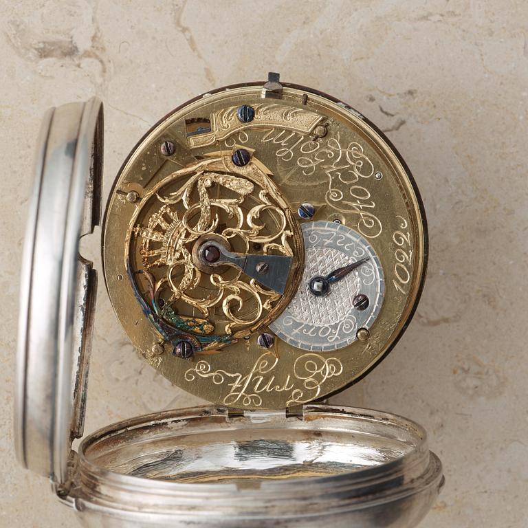 PETTER ERNST (1714-1784), Stockholm, pocket watch, 60,5 mm,