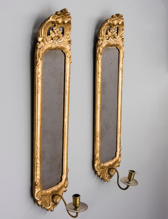 A PAIR OF WALL SCONES, rococo 18th century.