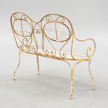 Trädgårdssoffa, två stolar, två karmstolar, Skoglund & Olsson, Gefle, 1900-talets första hälft.