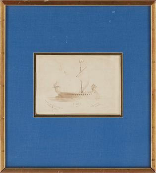 EGRON LUNDGREN, tuschlavering, signerad o daterad 1836.