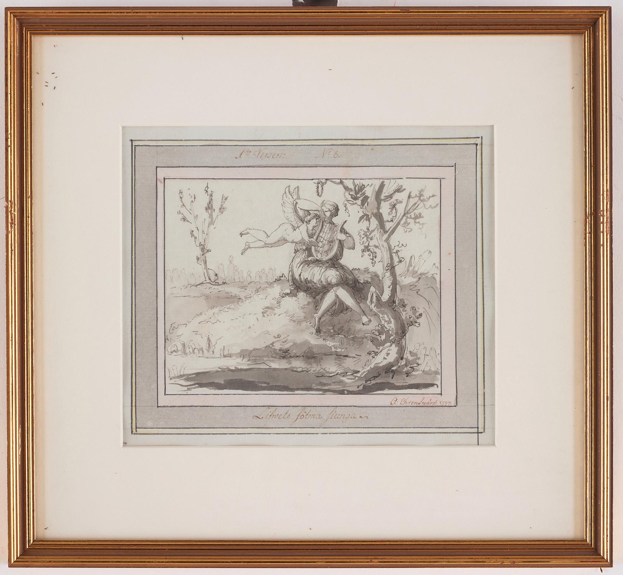 Carl August Ehrensvärd, "Goda gosse, glaset töm". Illustrations for drinking songs, 24.