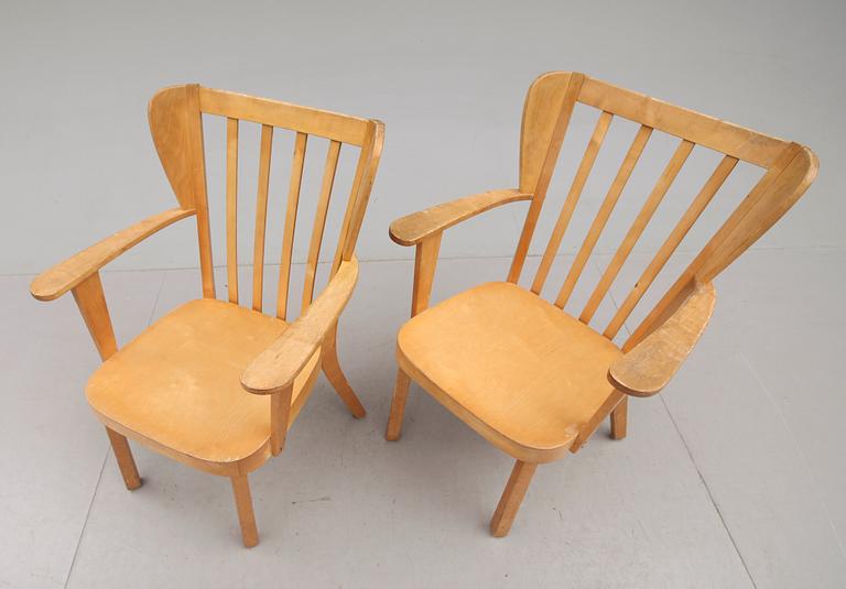 KARMSTOLAR, 1 par, "Canada", Christian E Hansen, GA Berg Stockholm, 1940-tal.