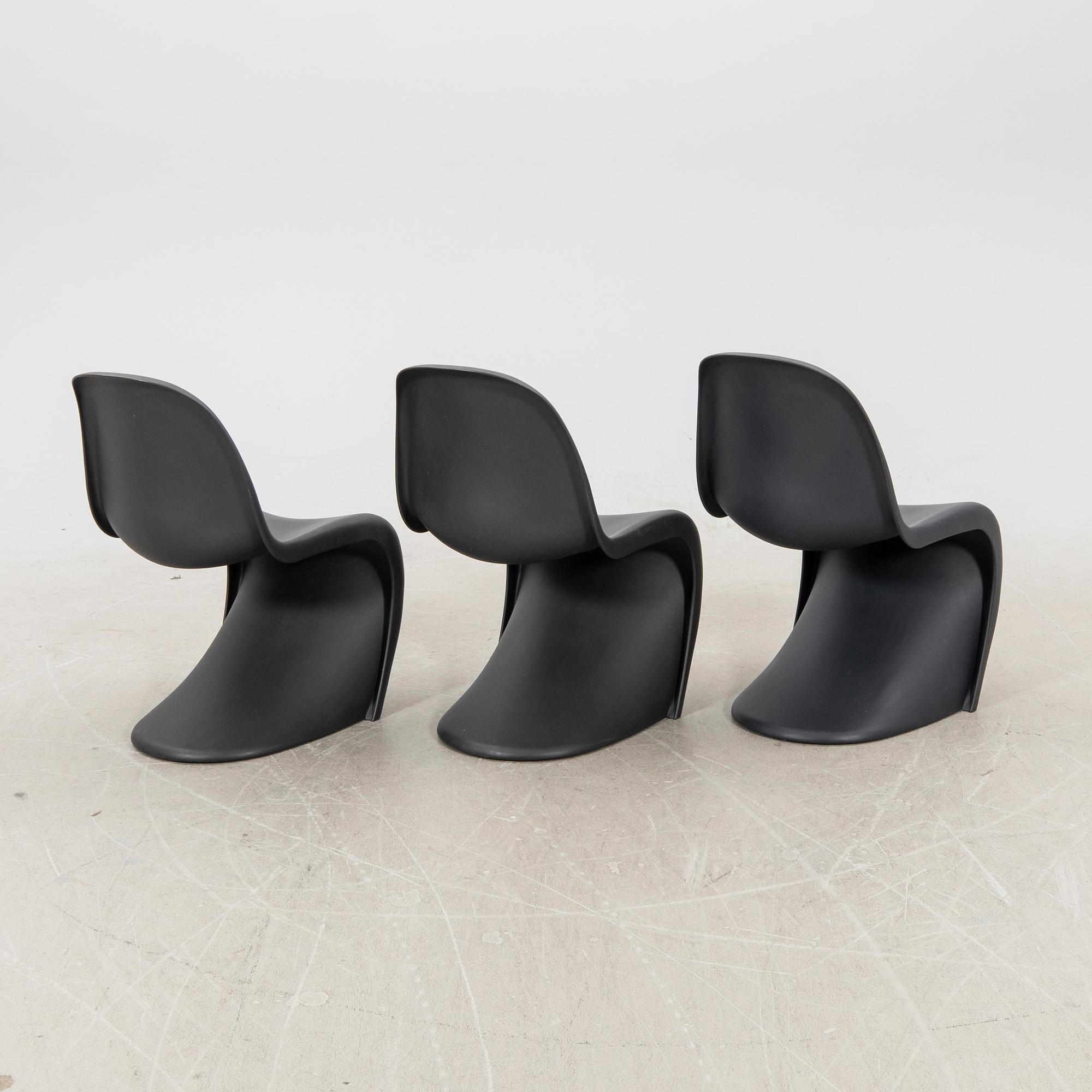 Verner Panton, chairs, 3 pcs, "Panton chair", Vitra.