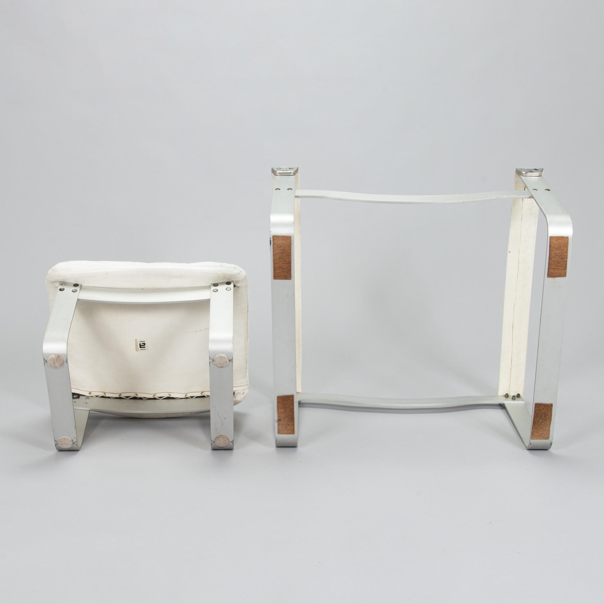 Ilmari Lappalainen, a "Pulkka" easy chair and ottoman for Asko, designed year 1968.