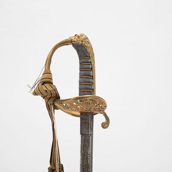 A Swedish infantry officer's sword, end of the 19th Century, with scabbard.