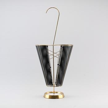 PARAPLYSTÄLL, mässing och metall, 1950-/60-tal.