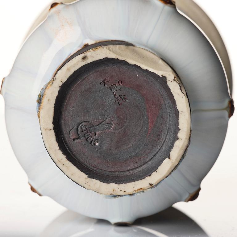 Wilhelm Kåge, a set of two stoneware vases, Gustavsberg Studio 1940s.