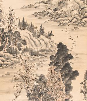 Rullmålning, oidentifeirad konstnär, Japan 1900-talets första hälft.