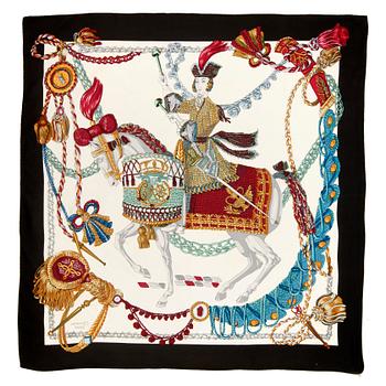 790. HERMÈS, a silk scarf, "Le Timbalier".