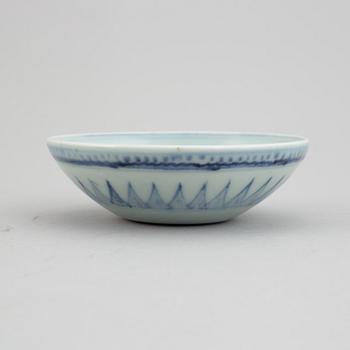 Three blue and white Ming dynasty (1368-1644) bowls.