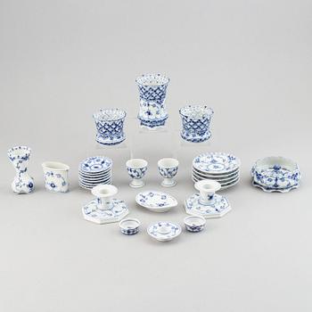 A mixed lot of Royal Copenhagen "Blue Fluted" porcelain 27 parts.