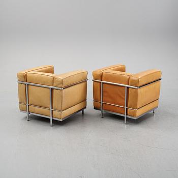 Le Corbusier, Pierre Jeanneret & Charlotte Perriand, fåtöljer, ett par, "LC2", Cassina.